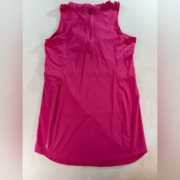 Title Nine Pink Hooded Athletic Dress Size 14 Nimble Zip Pocket Golf Tennis - Picture 2 of 9